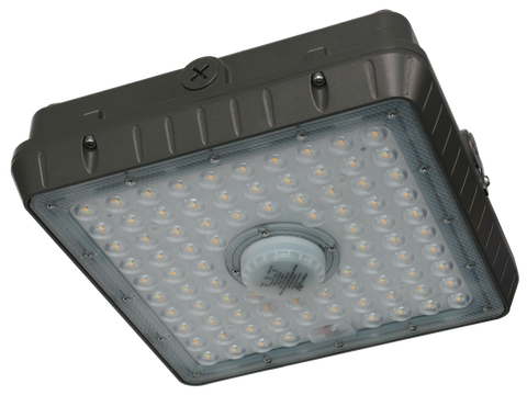 LED outdoor canopy light, Lumen and Kelvin Field Selectable, UL listed, DLC